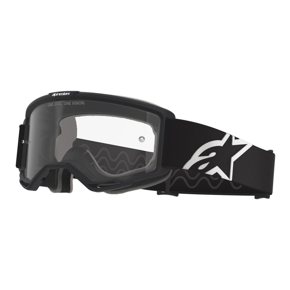 brýle VISION OTG, ALPINESTARS (černá/bílá, čiré plexi) 2027