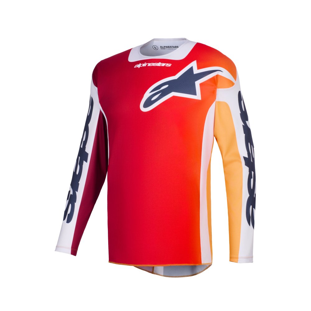 dres RACER PORTL, ALPINESTARS (červená/oranžová/světle šedá) 2026