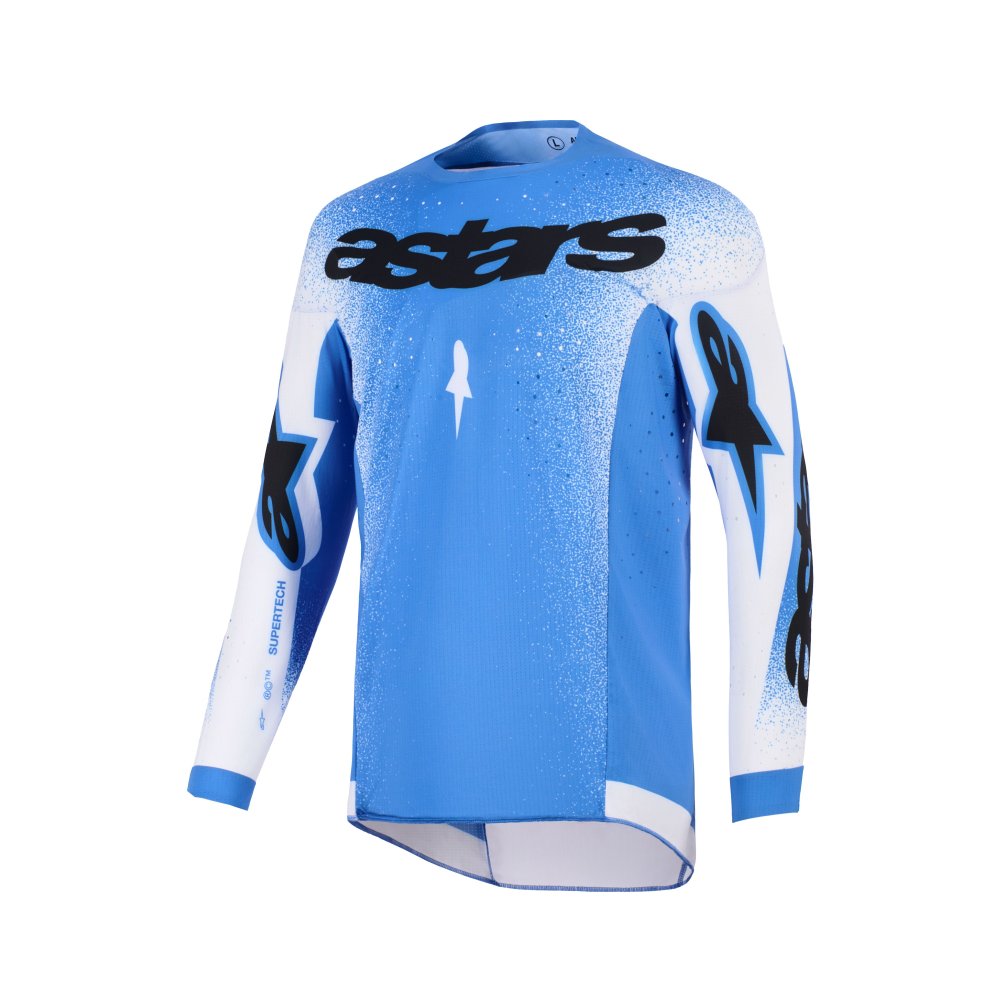 dres SUPERTECH SCENZ, ALPINESTARS (modrá/bílá) 2026