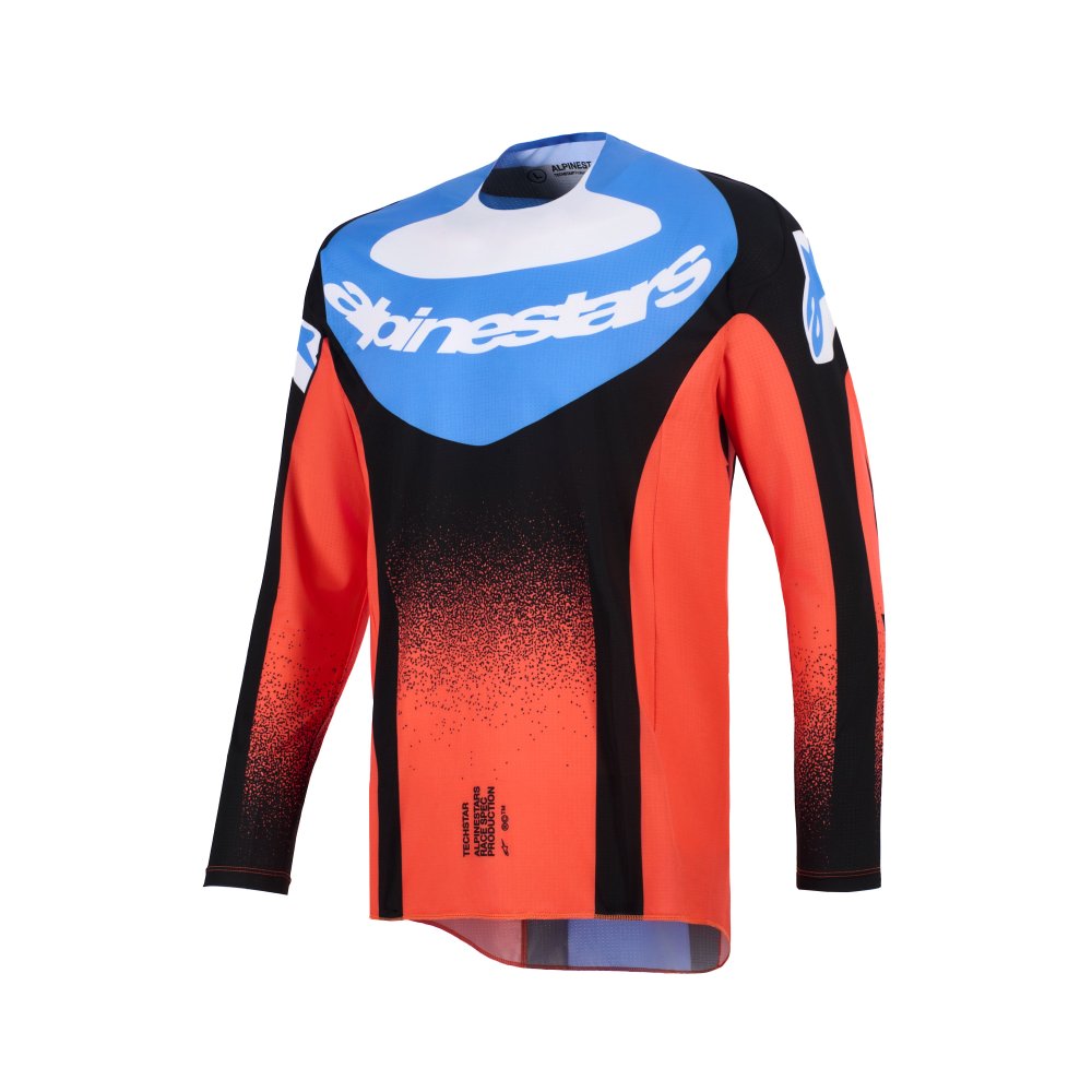 dres TECHSTAR KNIF, ALPINESTARS (oranžová/černá/modrá) 2026
