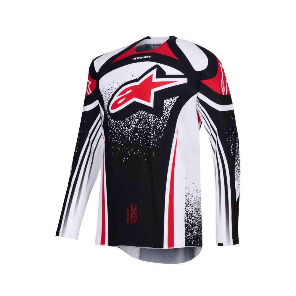 dres TECHSTAR NOMUR, ALPINESTARS (černá/bílá/červená) 2026