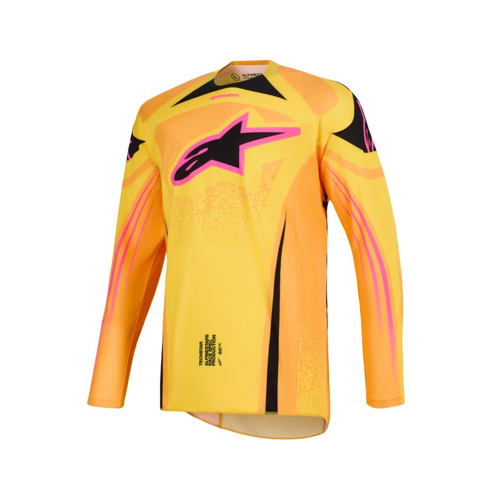 dres TECHSTAR NOMUR, ALPINESTARS (oranžová/žlutá/růžová) 2026