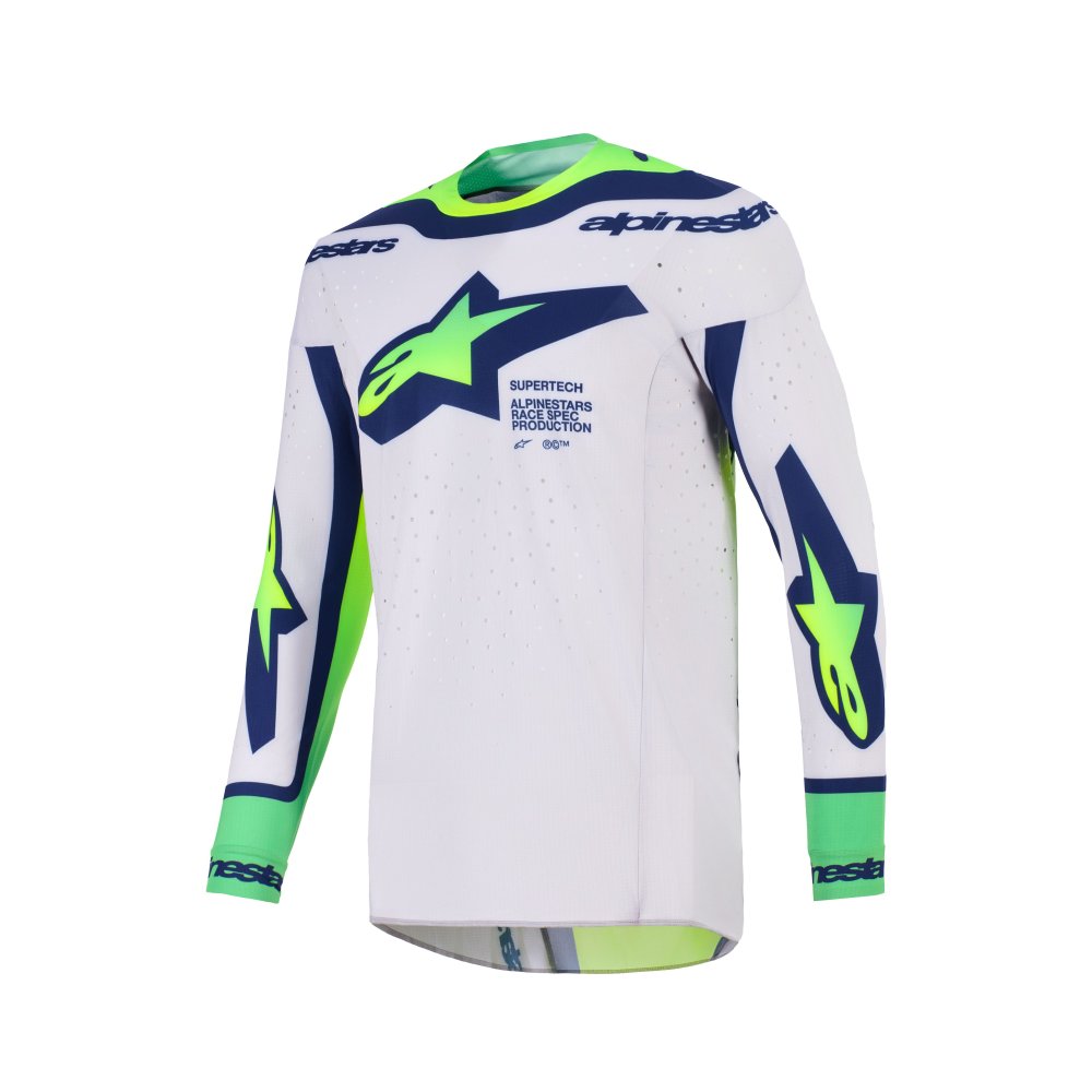 dres SUPERTECH VISTA, ALPINESTARS (světle šedá/žlutá fluo/zelená/modrá/růžová) 2026