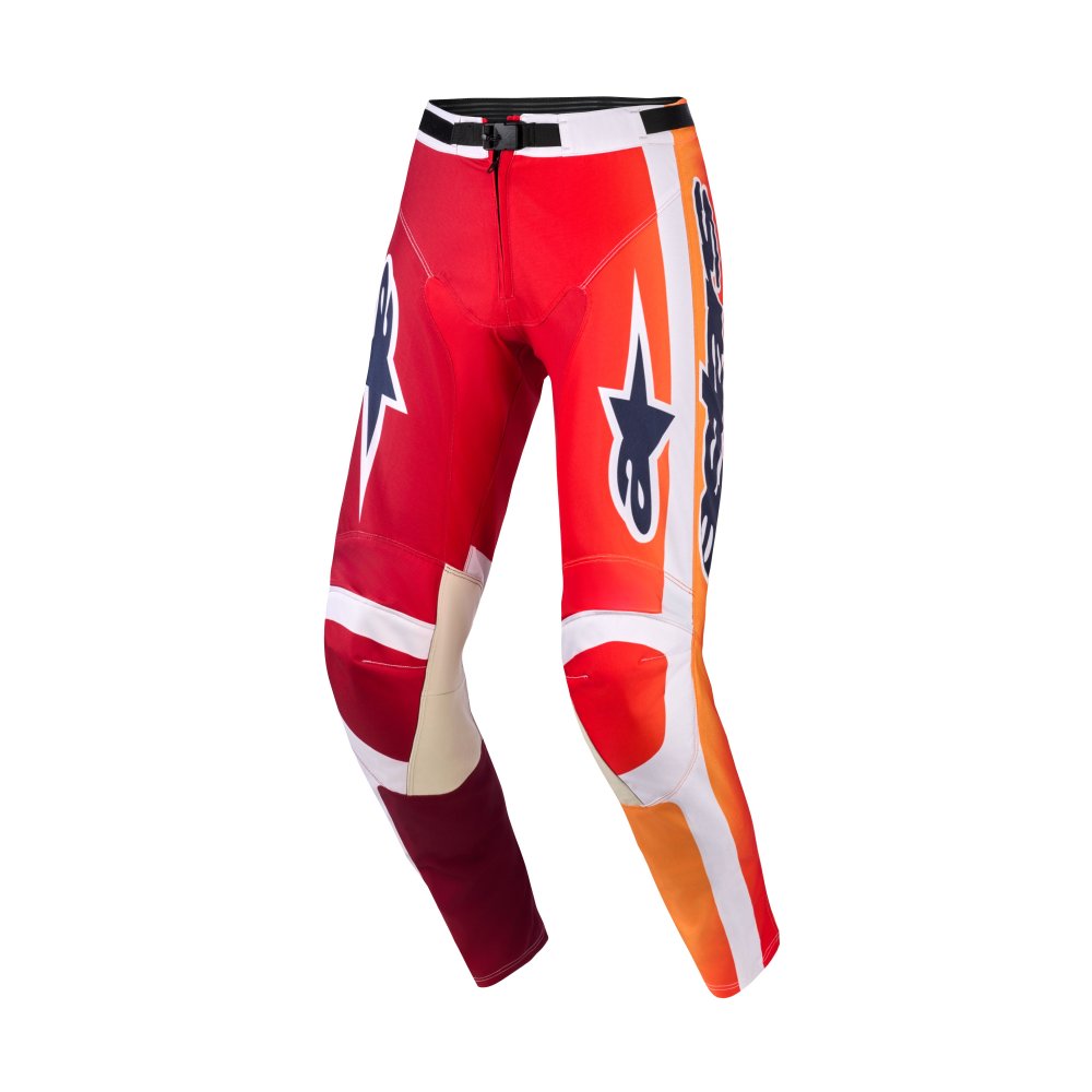 kalhoty RACER PORTL, ALPINESTARS (červená/oranžová/světle šedá) 2026