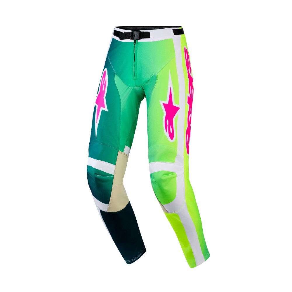 kalhoty RACER PORTL, ALPINESTARS (zelená/bílá/černá) 2026