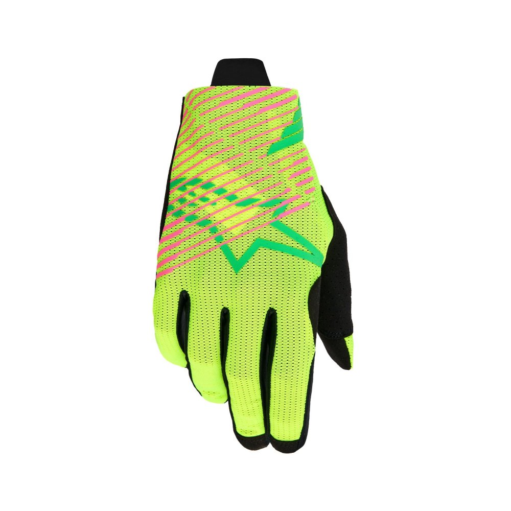 rukavice RADAR PRO, ALPINESTARS (zelená/žlutá fluo/růžová fluo, vel. XL)