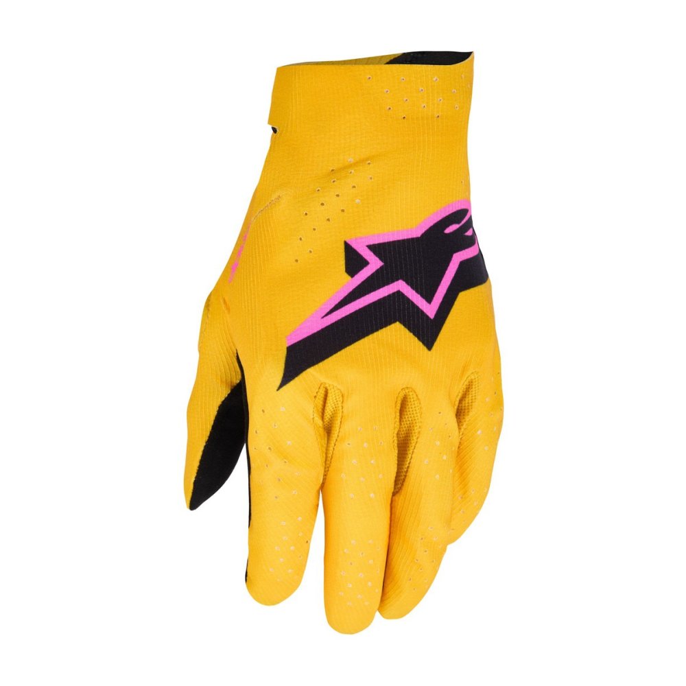 rukavice SUPERTECH MX, ALPINESTARS (zlatá/černá/růžová fluo) 2026