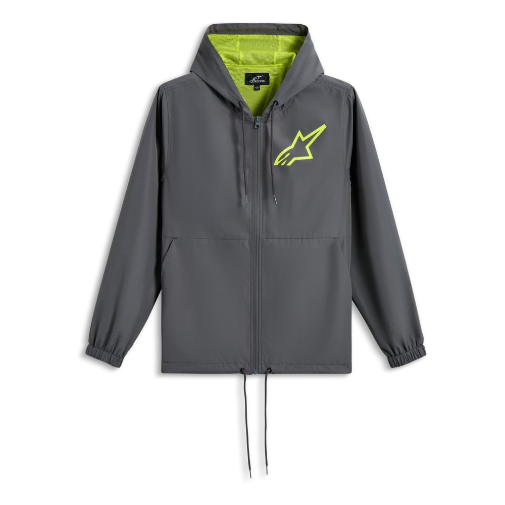bunda SPEEDER CHROMIUM WINDBREAKER, ALPINESTARS (šedá/žlutá fluo)