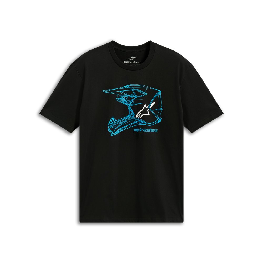 triko MX HELMET CSF, ALPINESTARS (černá/modrá)