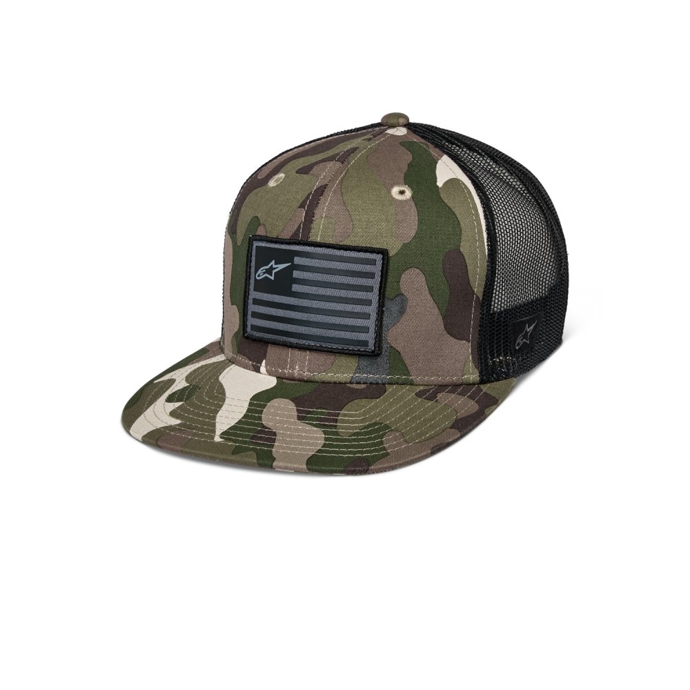 kšiltovka FLAG FLAT, ALPINESTARS (zelená camo/černá)