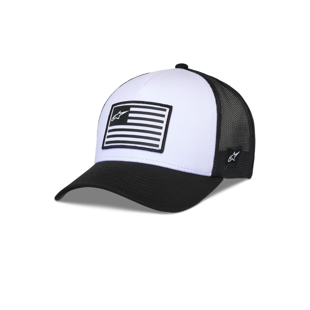 kšiltovka FLAG SNAP HAT, ALPINESTARS (bílá/černá)