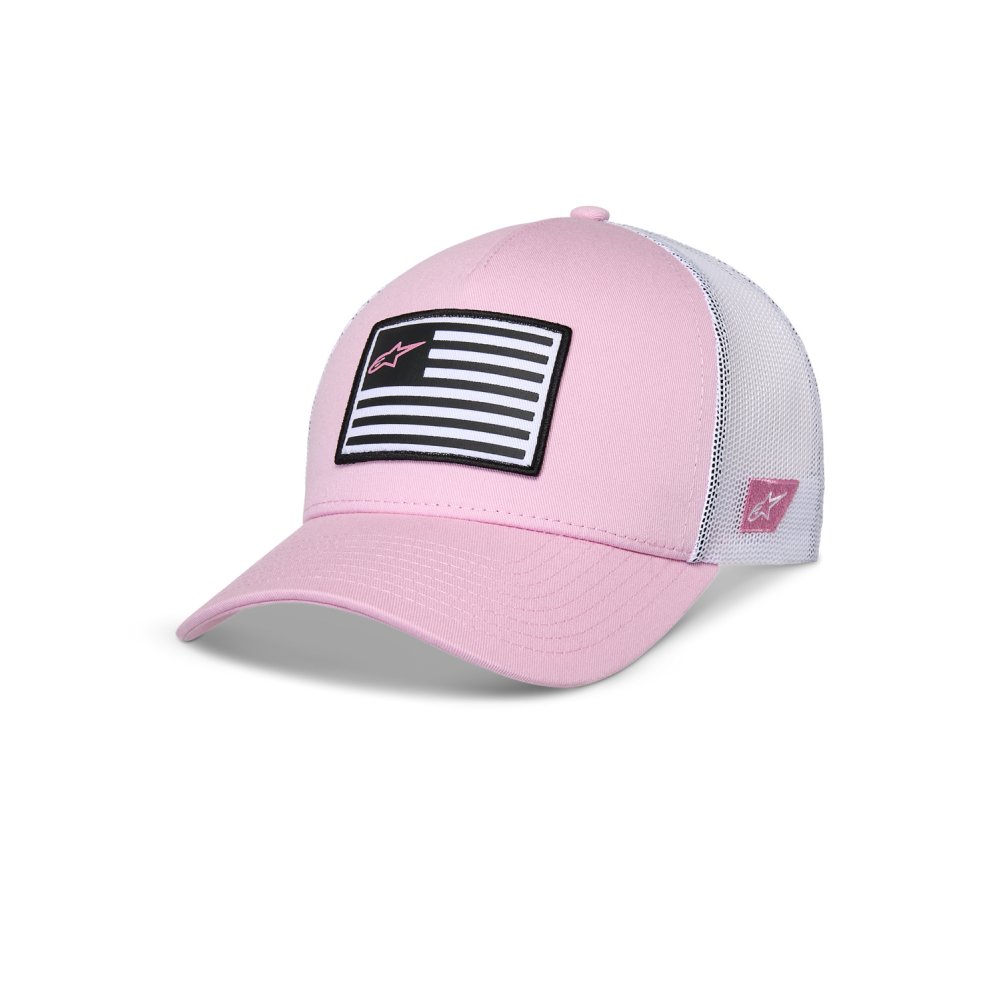 kšiltovka FLAG SNAP HAT, ALPINESTARS (růžová/bílá)