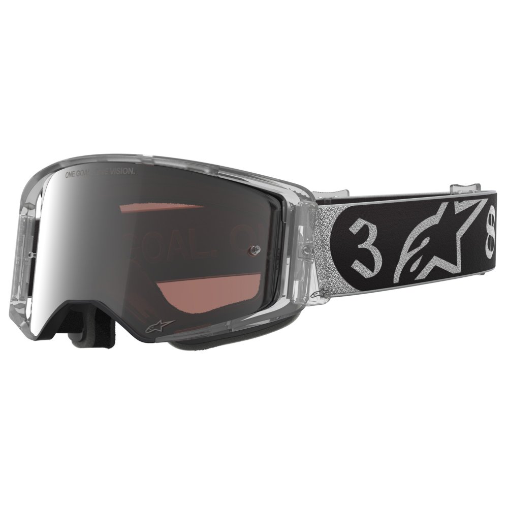 brýle SUPERTECH VISION DNGR38 XXV, ALPINESTARS (černá/stříbrná, zrcadlové stříbrné plexi)