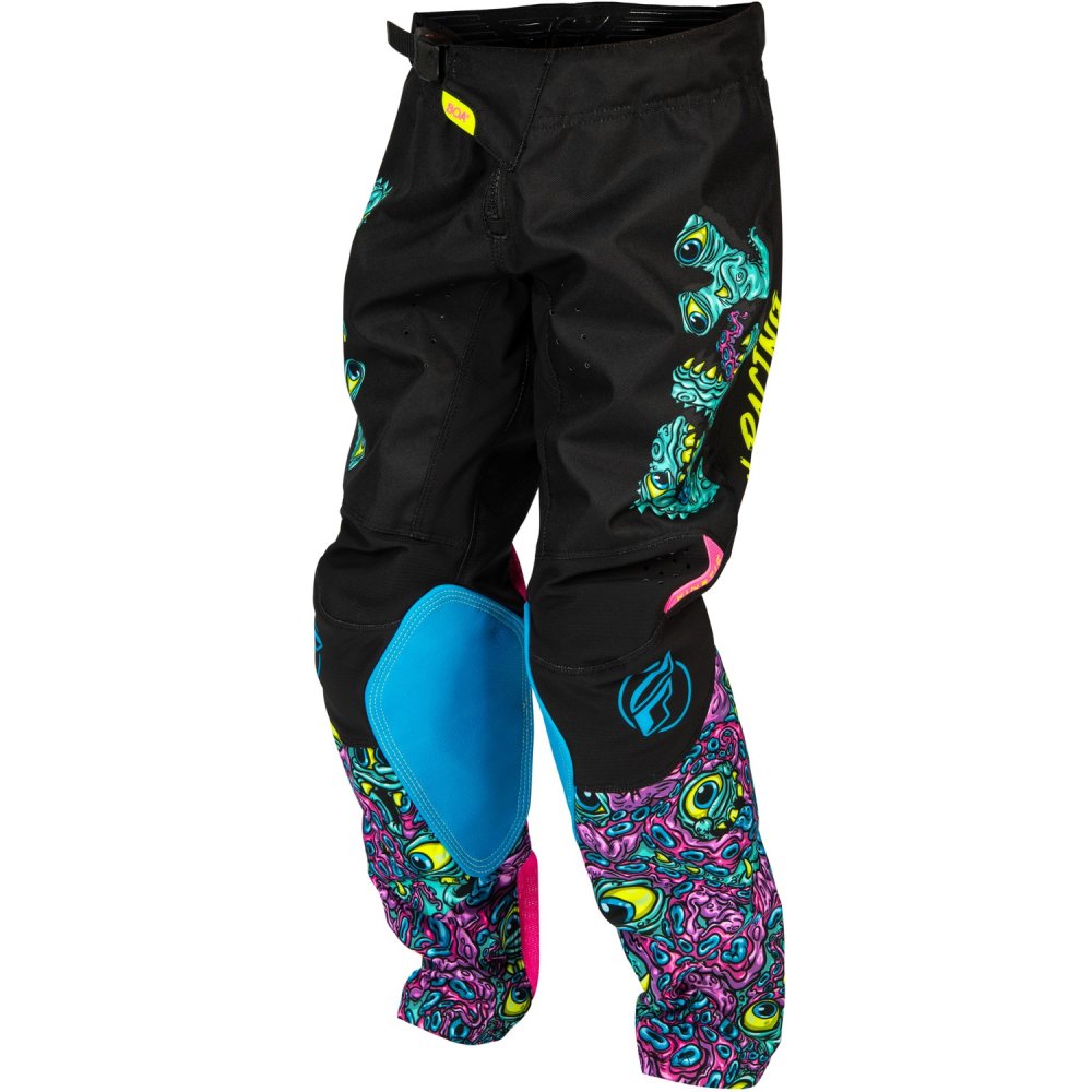 kalhoty KINETIC MUTANT, FLY RACING - USA dětské 2026 (černá/ multi color)