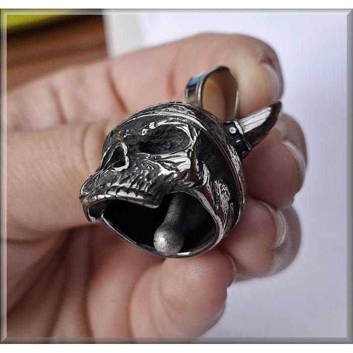 motorkářský zvoneček na motorku Lebka