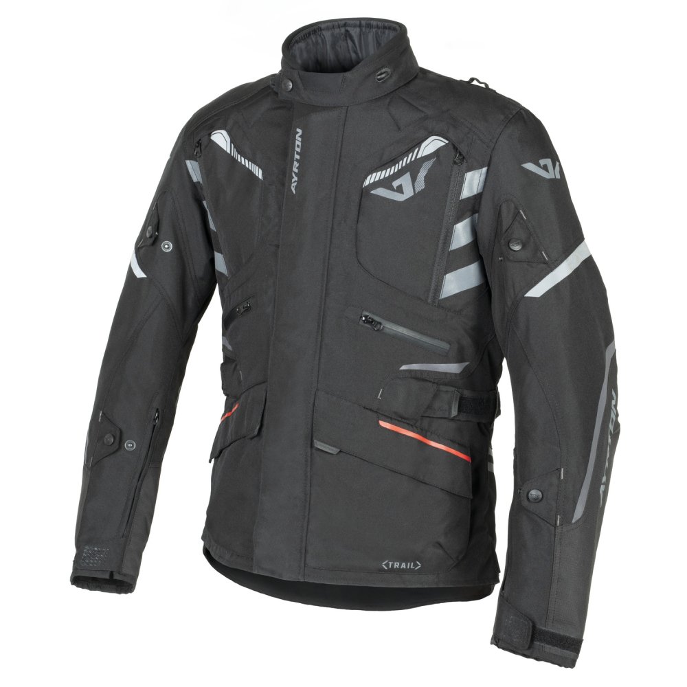 bunda Trail, AYRTON (černá/šedá/červená) 2026