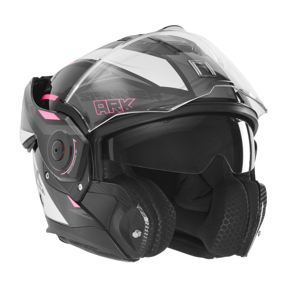 přilba SPINNER, NOX PREMIUM (černá,bílá,růžová) 2026