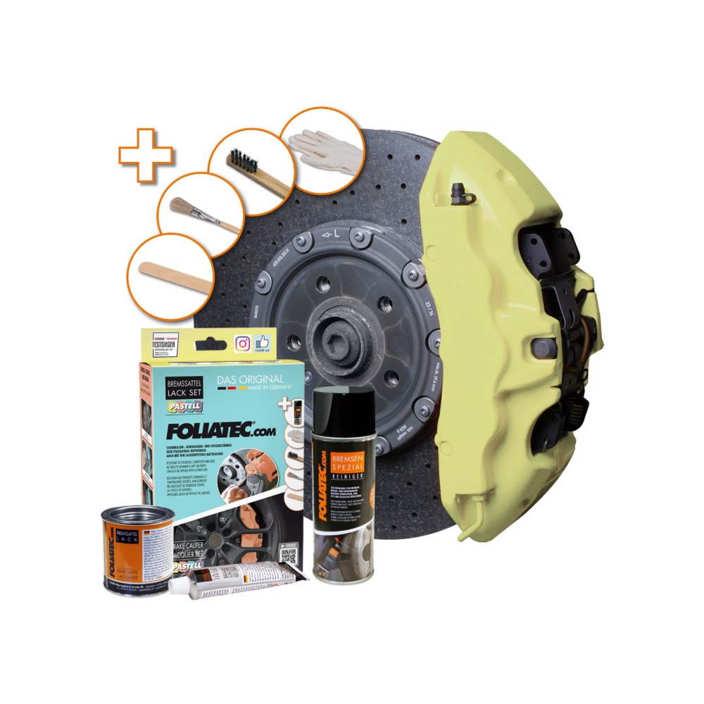 FOLIATEC dvousložková barva na brzdy, barva: pastelová žlutá (Creamy vanilla)