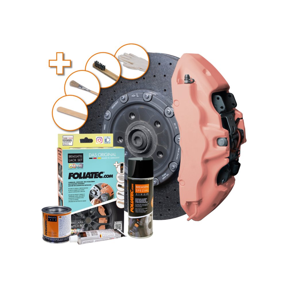 FOLIATEC dvousložková barva na brzdy, barva: pastelová oranžová (Juicy peach)