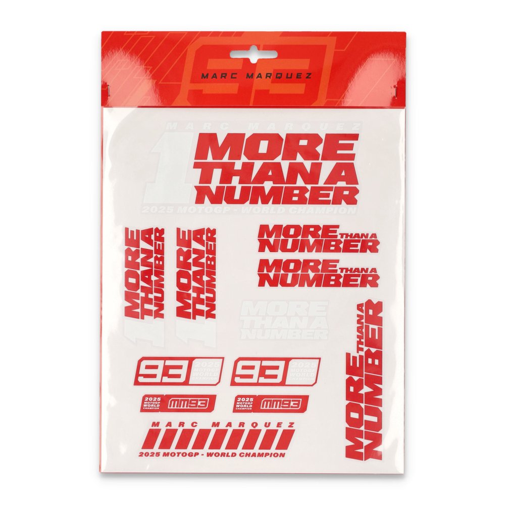 balení samolepek Marc Marquez 93 - #1 mistrovské samolepky