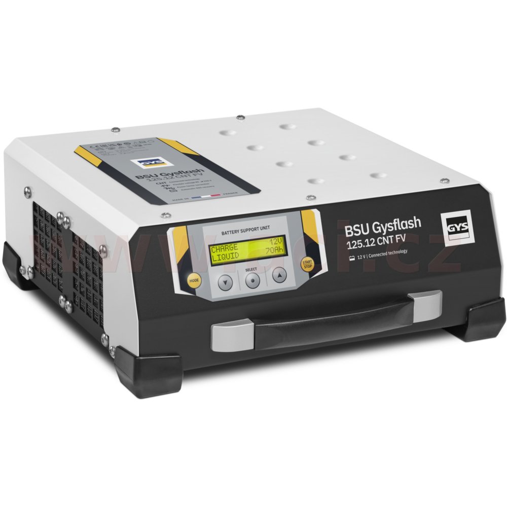 nabíječka/stabilizovaný zdroj GYSFLASH 125.12 CNT FV 12 V, 20-1500 Ah, 120 A, kablely 5 m