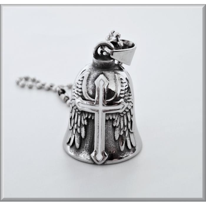 motorkářský zvoneček na motorku Templář bílý