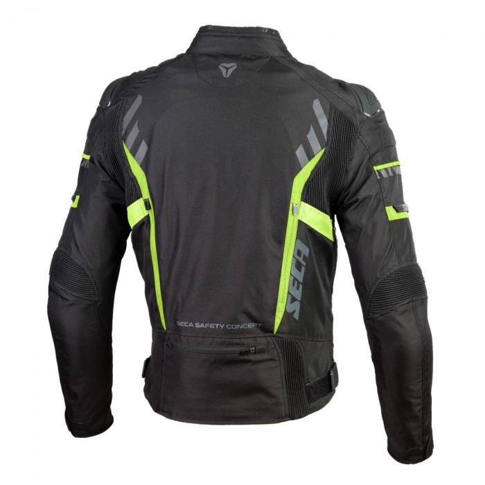 motorkářská bunda Seca Avatar II černá/žlutá fluo, Velikost L
