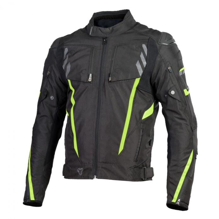 motorkářská bunda Seca Avatar II černá/žlutá fluo, Velikost L