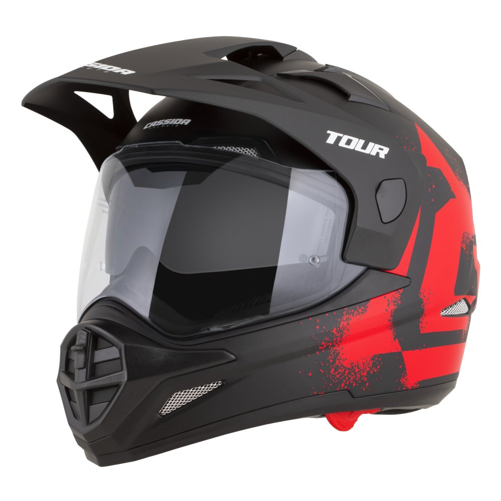 přilba Tour 2.0 Crew, CASSIDA (černá matná/červená, plexi s přípravou pro Pinlock) 2026