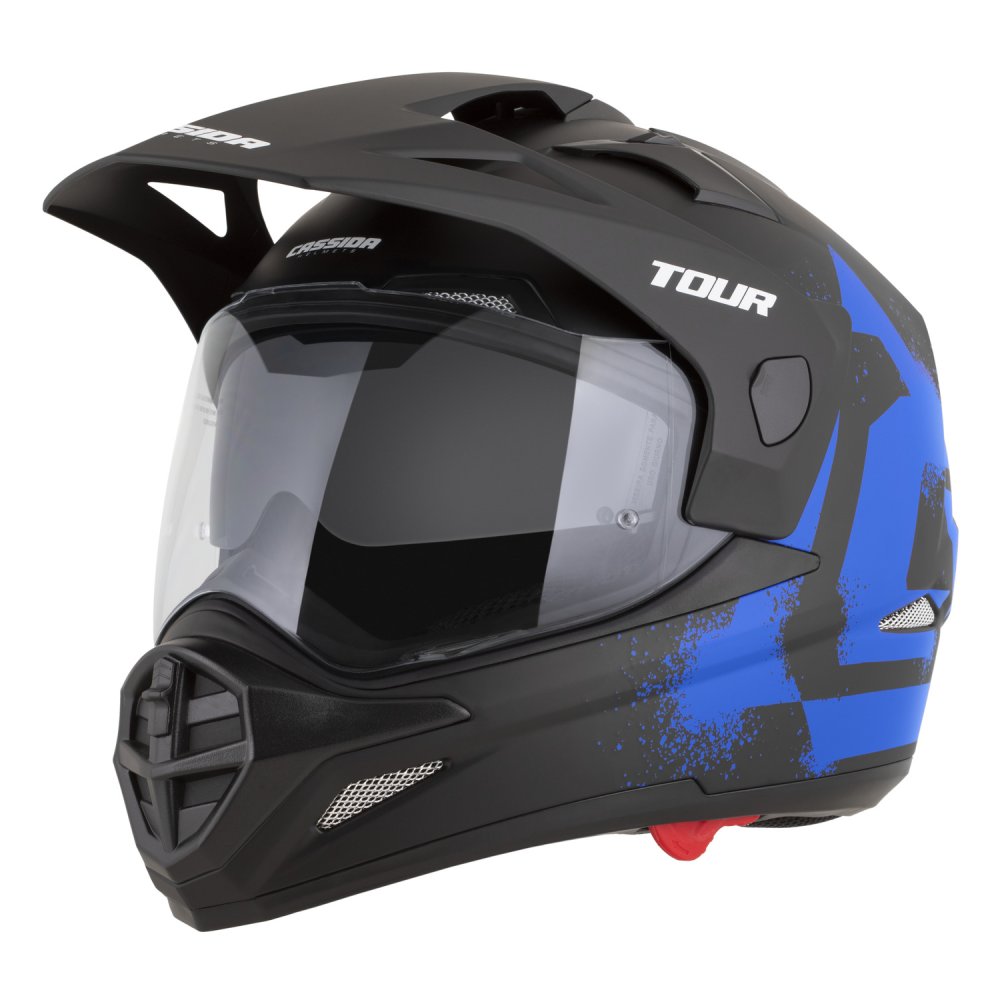 přilba Tour 2.0 Crew, CASSIDA (černá matná/modrá, plexi s přípravou pro Pinlock) 2026