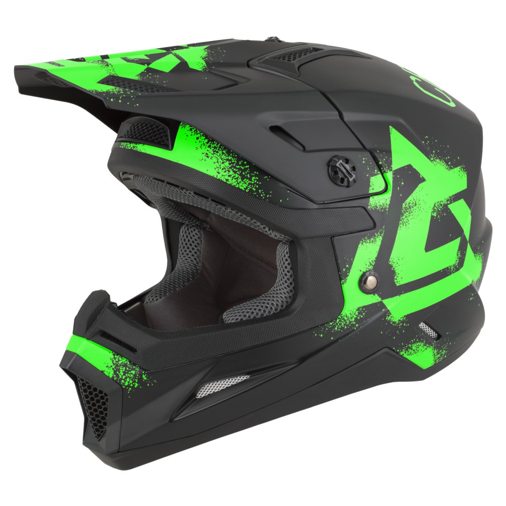 přilba Cross Cup 2 Crew Junior, CASSIDA, dětská (černá matná/zelená fluo) 2026