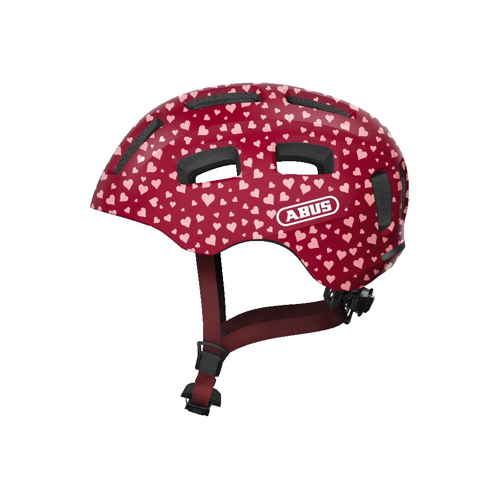 cyklo přilba se světlem YOUN-I 2.0 cherry heart, ABUS, dětská (červená)