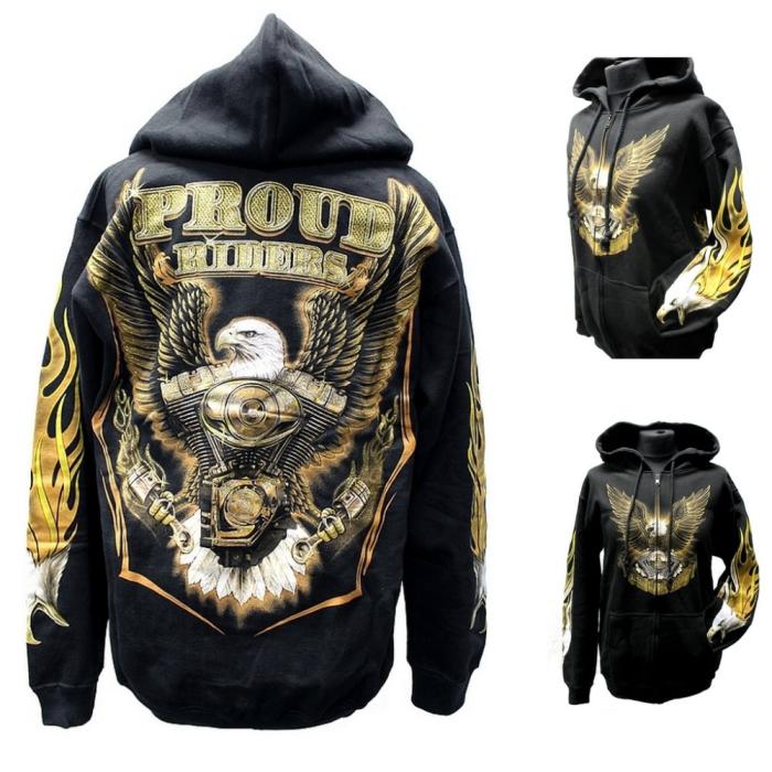 Mikina s kapucou potisk - THMR06S, Velikost XXL