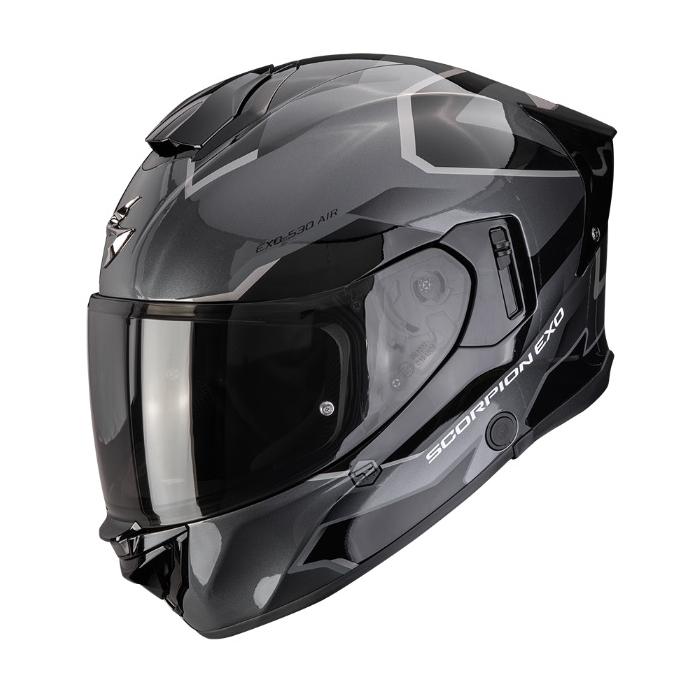 helma na motorka Scorpion EXO-530 Air Clip stříbrno/černá, Velikost M
