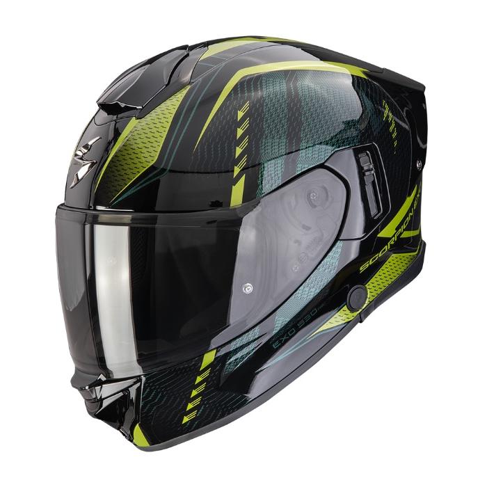 helma na motorka Scorpion EXO-530 Air Theras černo/zelená, Velikost L