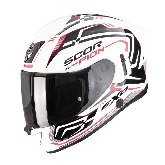helma na motorka Scorpion EXO-530 Air Slope bílo/černo/červená, Velikost XS