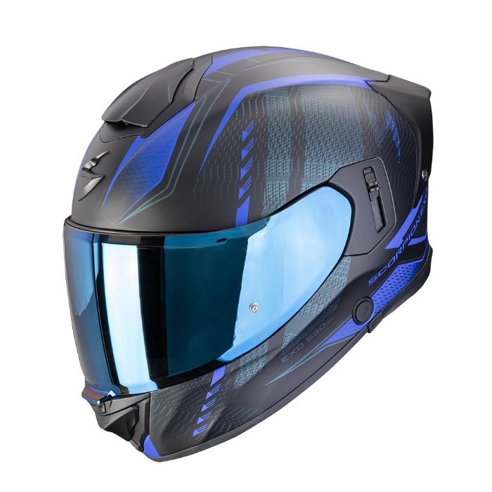 helma na motorka Scorpion EXO-530 Air Theras matná černo/modrá, Velikost M