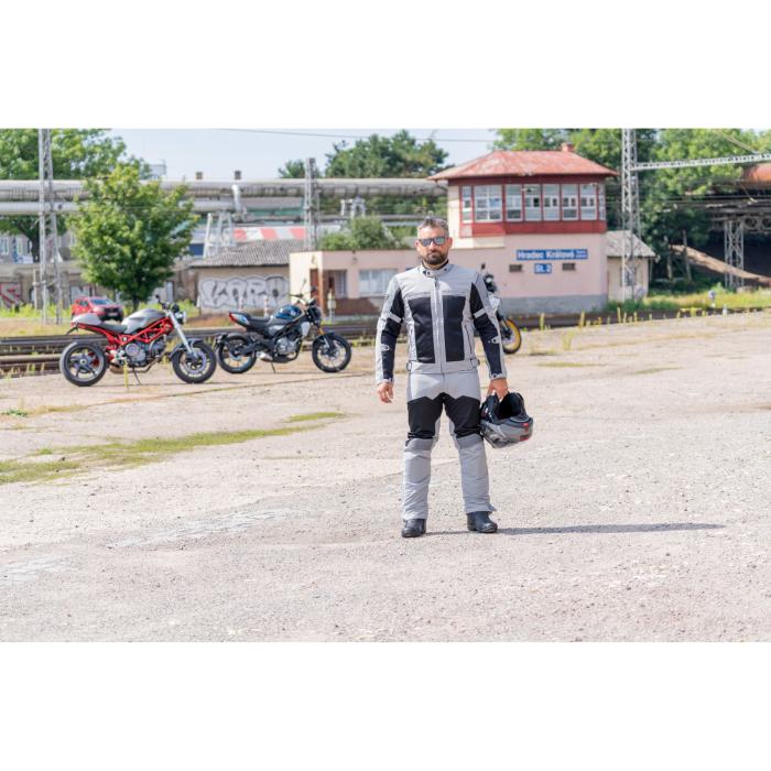 letní kalhoty na motorku Spark Breeze šedé, Velikost S