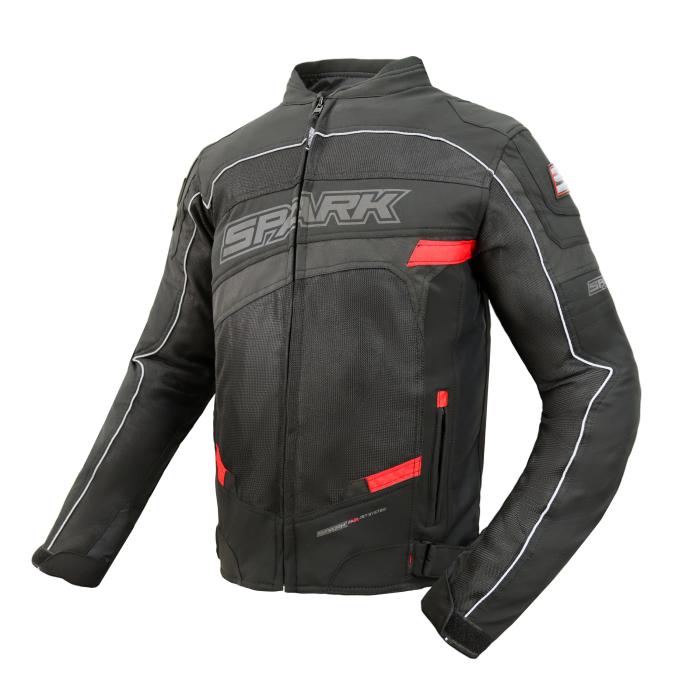 letní moto bunda Spark Montauk černá, Velikost 3XL