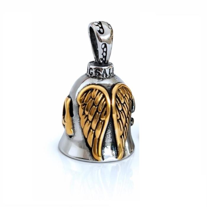 motorkářský zvoneček na motorku zlatá Křídla