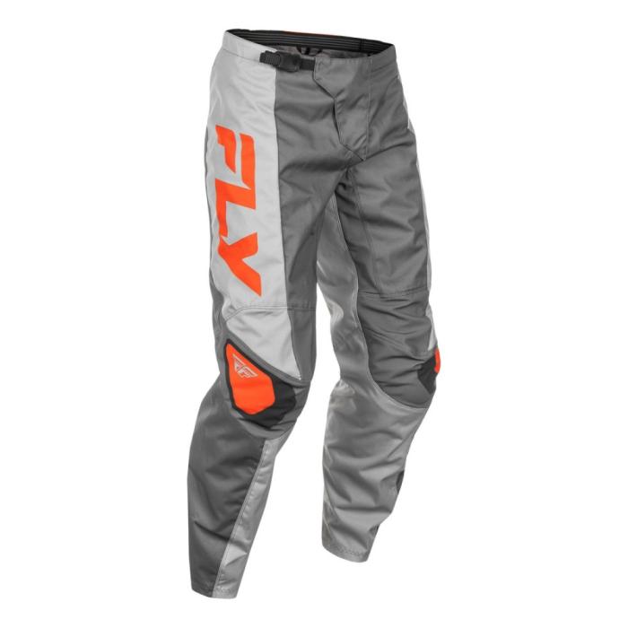 kalhoty F-16, FLY RACING - šedá/oranžová