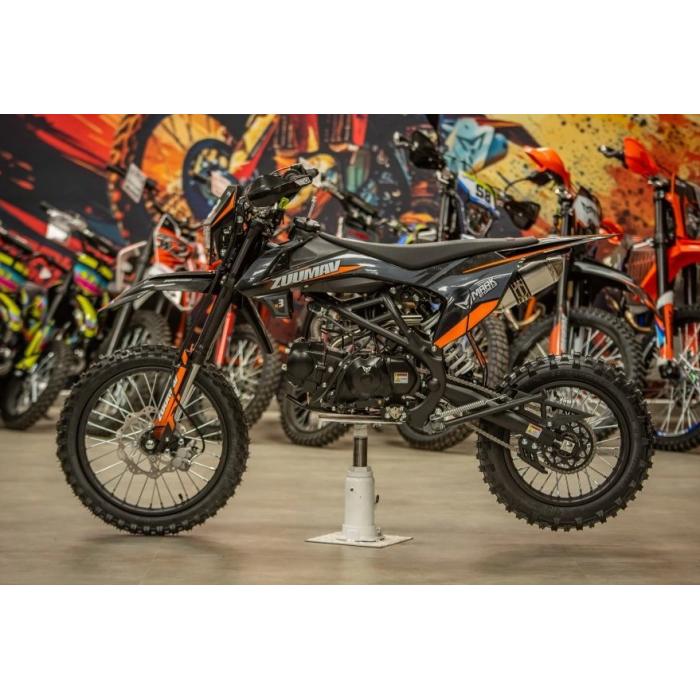 pitbike Zuumav K3 125ccm šedá se startérem a světlem
