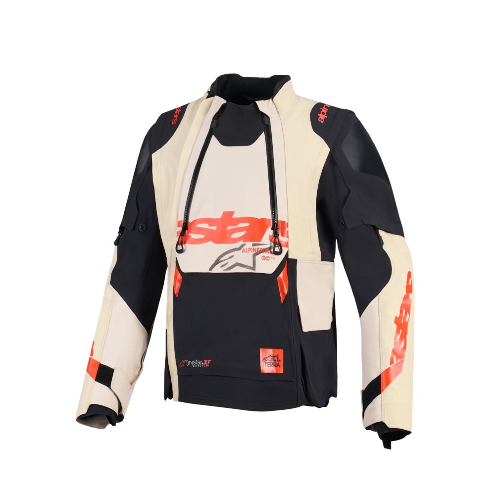 bunda HALO PRO DRYSTAR XF, ALPINESTARS (krémová/černá/červená) 2026