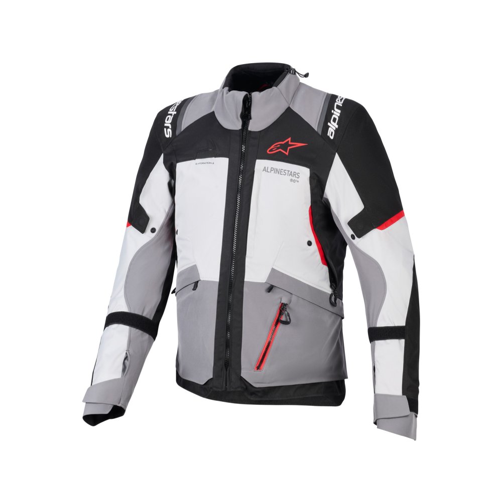 bunda ANDES V4 DRYSTAR, ALPINESTARS (tmavě šedá/světle šedá/černá/červená) 2026