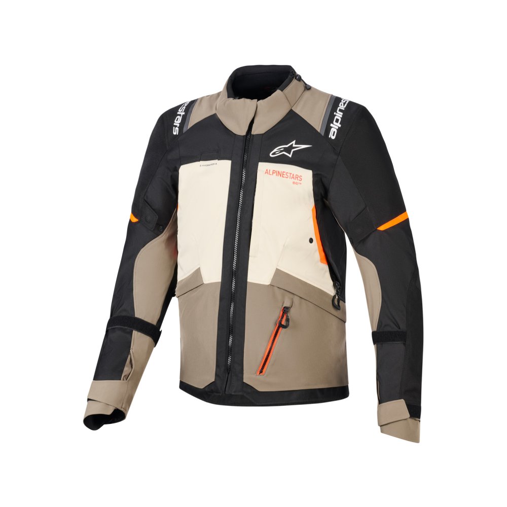 bunda ANDES V4 DRYSTAR, ALPINESTARS (krémová/světle hnědá/černá/oranžová fluo) 2026