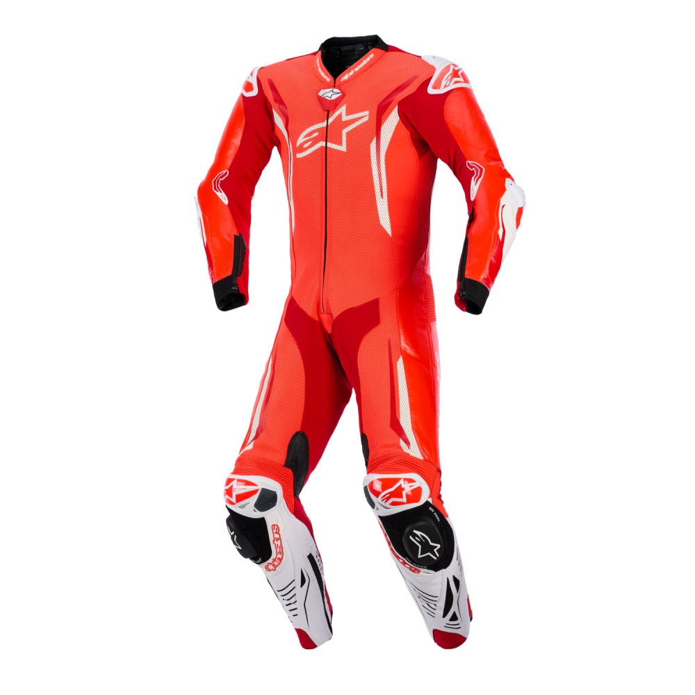 jednodílná kombinéza GP TECH V5, ALPINESTARS (červená fluo/červená/bílá) 2026