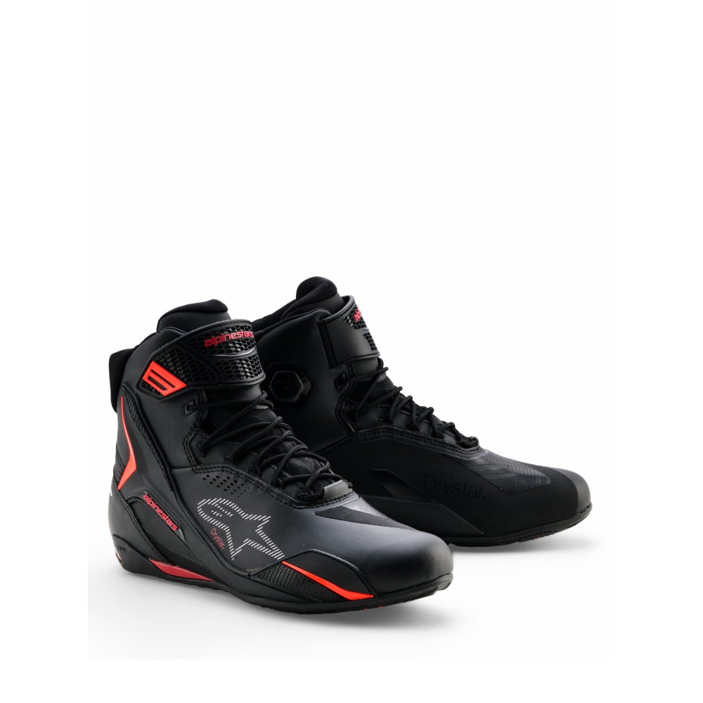 boty FASTER-4 DRYSTAR, ALPINESTARS (černá/červená fluo) 2026
