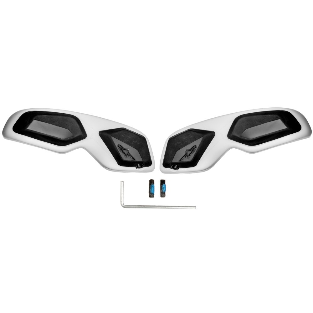 slidery špičky pro boty SMX-6 V2, ALPINESTARS (černá/bílá, plast, pár)