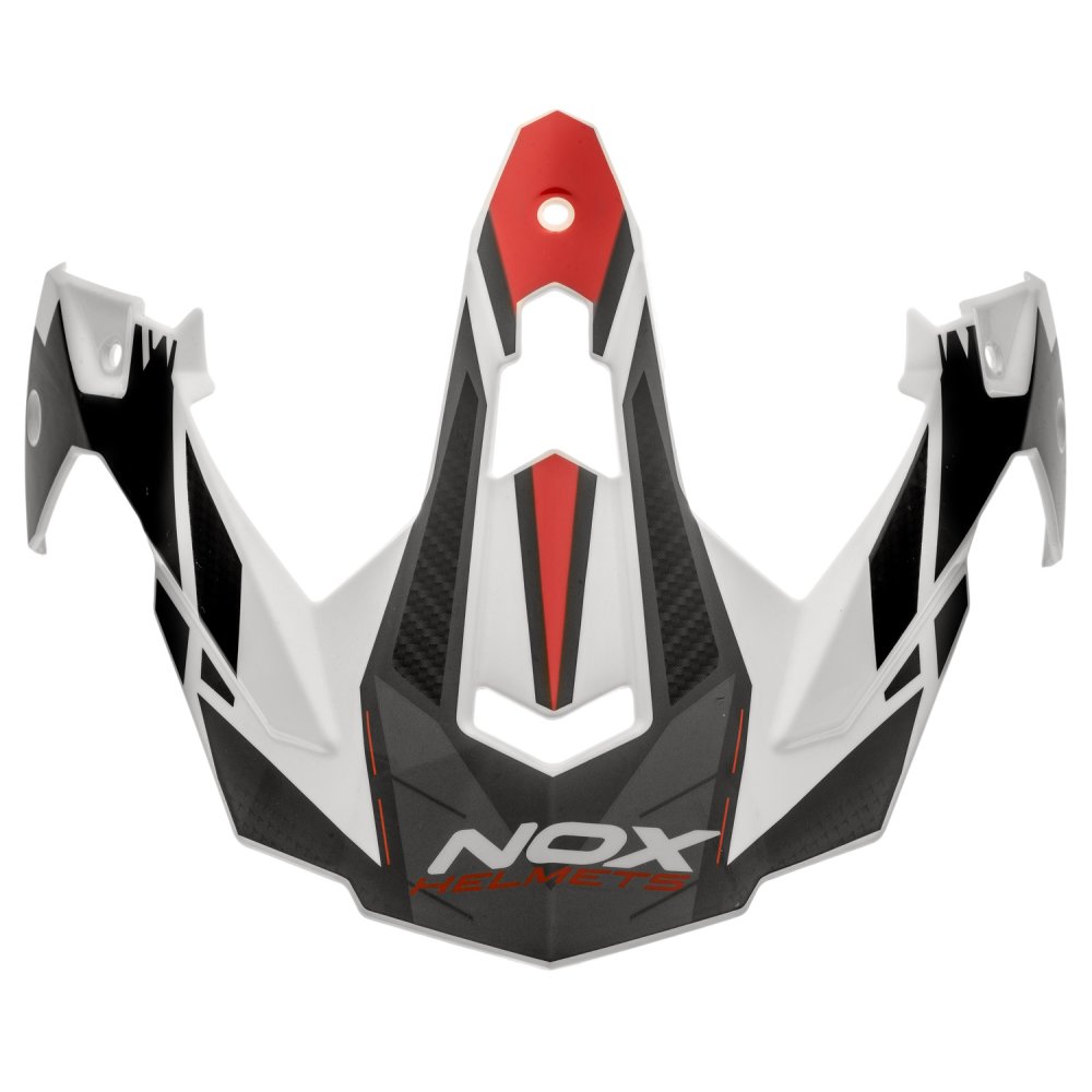 kšilt pro přilby N312 TRACK, NOX (bílá,červená)