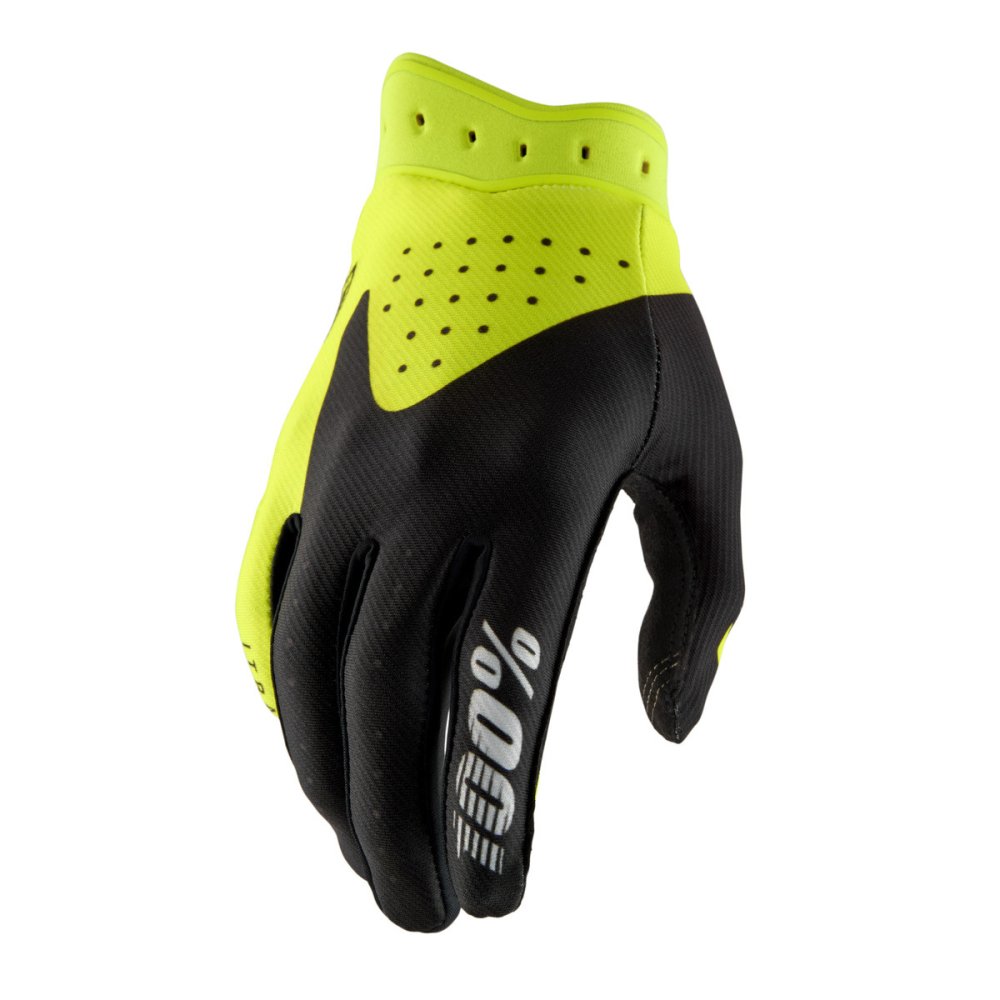 rukavice ITRACK, 100% - USA (černá/fluo žlutá)